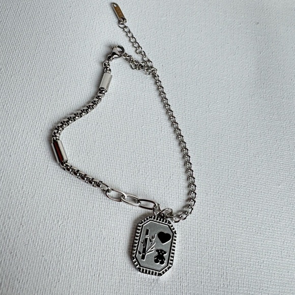 Silver Bracelet with Bear Charm - Picture 4 of 5